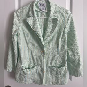 Small Vintage Lilly Pulitzer Seersucker Blazer